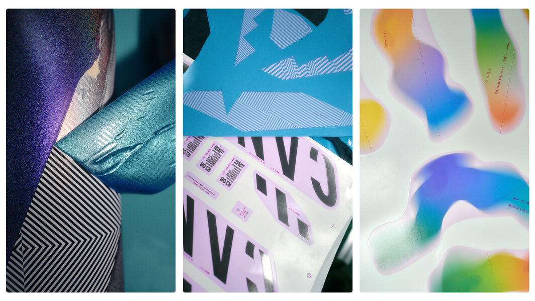 Decal placements and cut outs for the MyCanyon Opus frames by Felipe Pantone (left and centre) and Elena Salmistraro (right). Decal placements and cut outs for the MyCanyon Opus frames by Felipe Pantone (left and centre) and Elena Salmistraro (right).