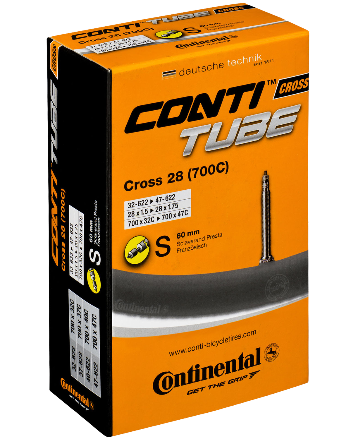 Conti 28  32  47 mm Tube for Gravel/Cyclocross 60mm Conti 28  32  47 mm Tube for Gravel/Cyclocross 60mm